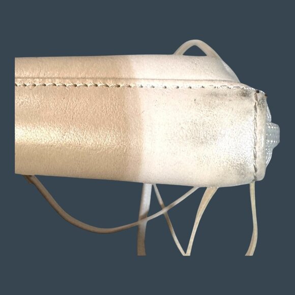 The Sak White Leather Crossbody Wallet Organizer Purse Adjustable Strap READ - Picture 10 of 11